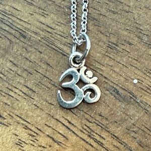 Silver Om Pendant Necklace